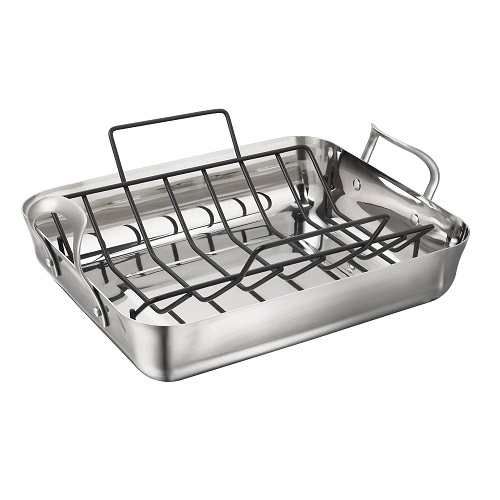Calphalon Contemporary 16-Inch Stainless Steel Roasting Pan with Rack